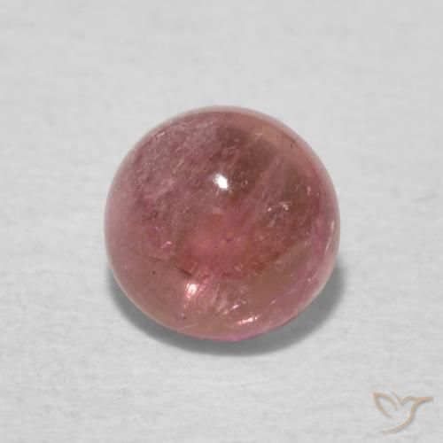 0.59ct 天然 オレンジピンク トルマリン, ラウンド, 透明