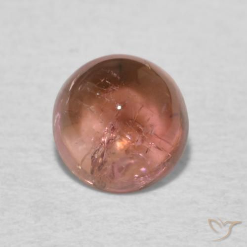 0.65ct 天然 ラズベリーピンク トルマリン, ラウンド, 透明