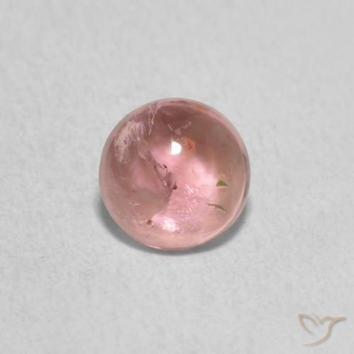 0.82ct 天然 バブルガムピンク トルマリン, ラウンド, 透明