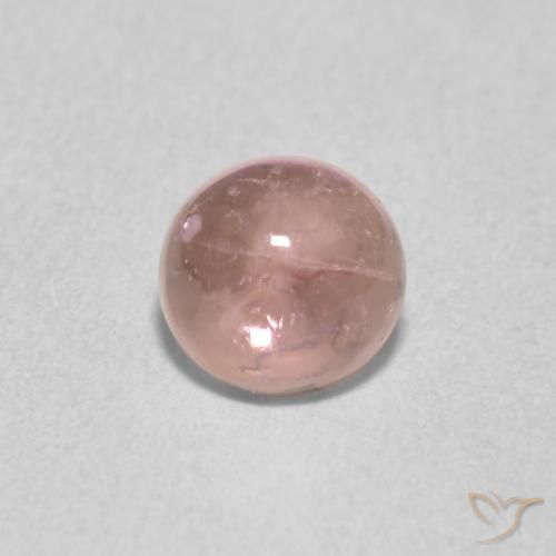 0.85ct 天然 アーシーピンク トルマリン, ラウンド, 透明