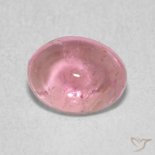 0.65ct 天然 薄いバブルガムピンク トルマリン, 楕円形, 透明