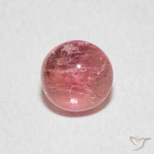 0.68ct 天然 ミディアムピンク トルマリン, ラウンド, 透明