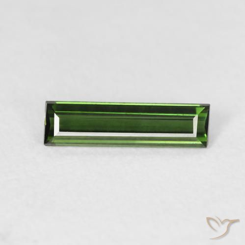 0.57ct 天然 ダークグリーン トルマリン, バゲット, VVS-VS