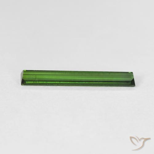 0.78カラットの天然Medium Dark-Greenトルマリン、バゲット、VVS-VS