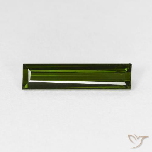 1.63ct 天然 アーシーグリーン トルマリン, バゲット, VS
