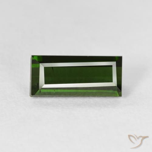 1.71ct 天然 ダークグリーン トルマリン, バゲット, VS