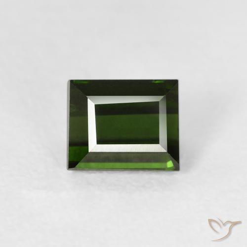 0.98ct 天然 フォレストグリーン トルマリン, バゲット, VVS-VS