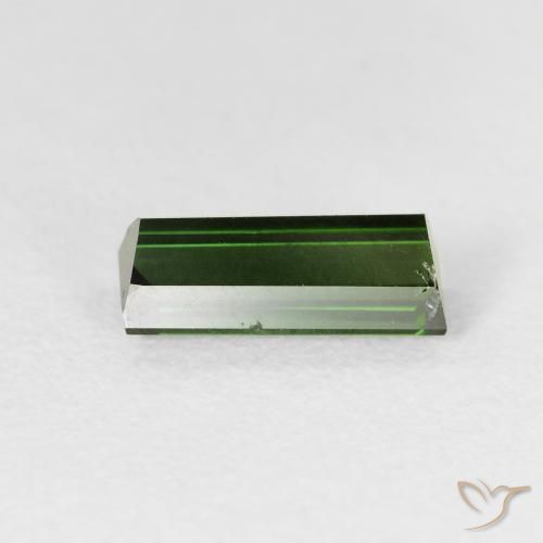 1.12カラットの天然ダークグリーントルマリン、バゲット、VVS-VS