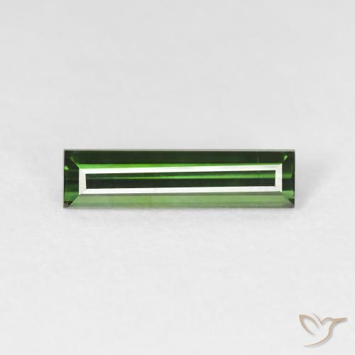 1.17ct 天然 フォレストグリーン トルマリン, バゲット, VS