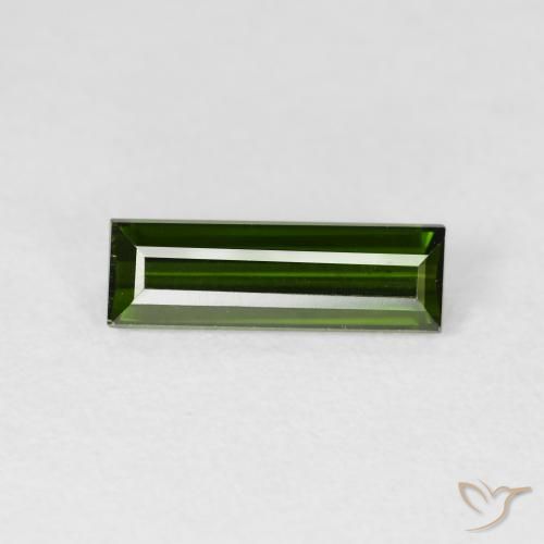 1.28ct 天然 フォレストグリーン トルマリン, バゲット, VVS-VS