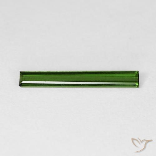 0.81ct 天然 ダークグリーン トルマリン, バゲット, VVS-VS
