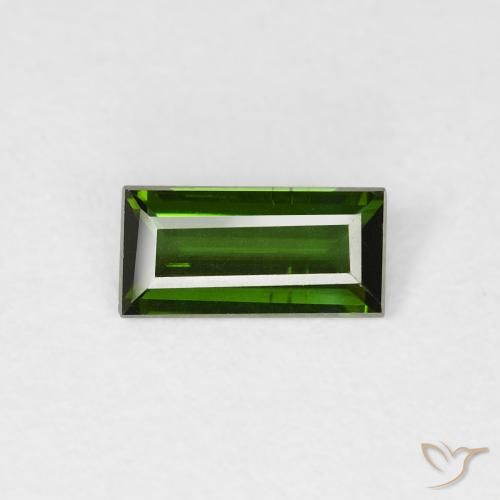 0.58ct 天然 フォレストグリーン トルマリン, バゲット, VVS-VS
