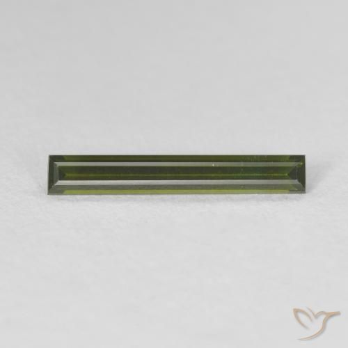 0.62ct 天然 アーシーグリーン トルマリン, バゲット, VVS