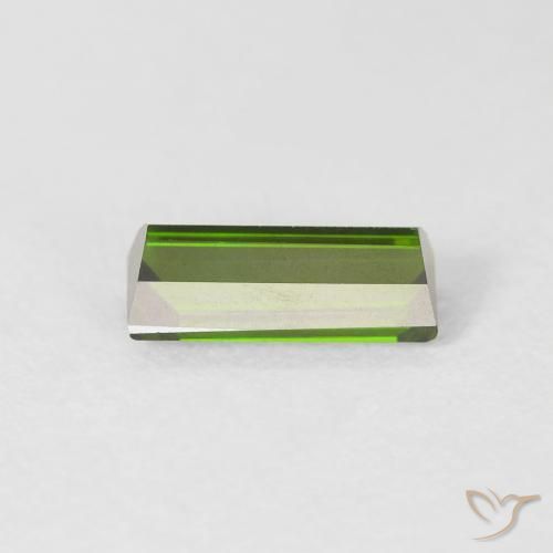 0.95カラットの天然フォレストグリーントルマリン、バゲット、VVS