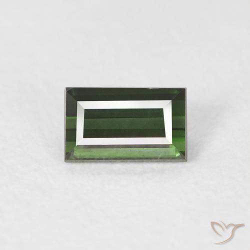 0.47ct 天然 フォレストグリーン トルマリン, バゲット, VVS