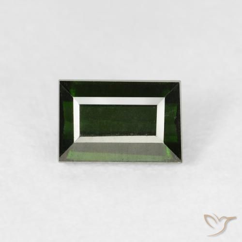 1.16ct 天然 ディープグリーン トルマリン, バゲット, VVS
