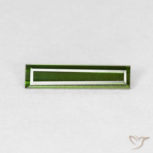 0.70ct 天然 アーシーグリーン トルマリン, バゲット, VVS