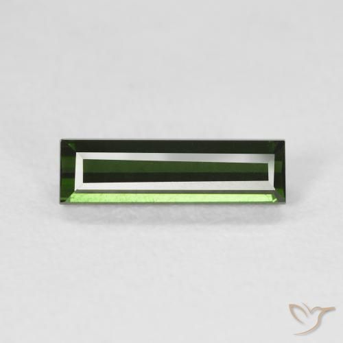 1.20ct 天然 ディープグリーン トルマリン, バゲット, VVS