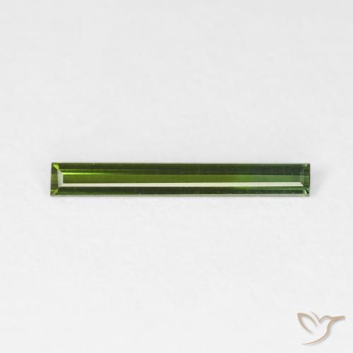 0.41ct 天然 フォレストグリーン トルマリン, バゲット, VVS