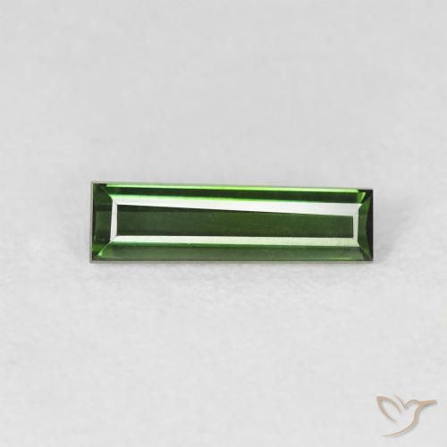 0.68ct 天然 フォレストグリーン トルマリン, バゲット, VVS