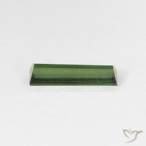 0.75カラットの天然Medium Dark-Greenトルマリン、バゲット、VS