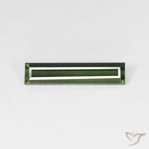 1.17ct 天然 Medium Dark-Green トルマリン, バゲット, VS