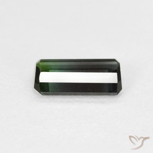 0.89カラットの天然フォレストグリーントルマリン、八角形 / エメラルドカット、VS