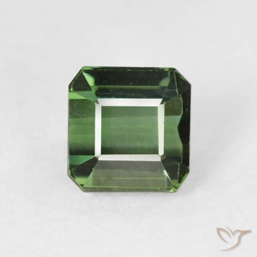 1.42ct 天然 フォレストグリーン トルマリン, エメラルドカット, VVS