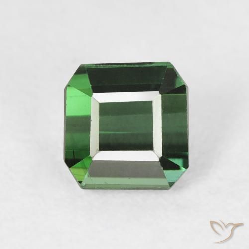 1.03ct 天然 ダークグリーン トルマリン, エメラルドカット, VVS