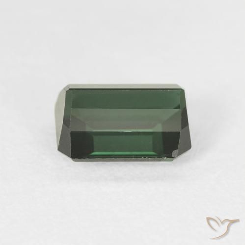 1.51カラットの天然茶色がかったグリーントルマリン、八角形 / エメラルドカット、VVS-VS