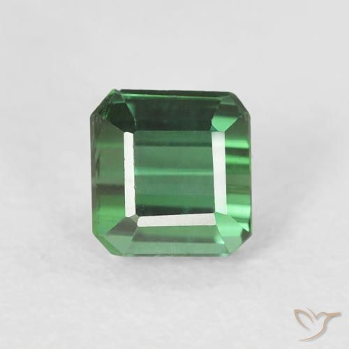 0.57ct 天然 グリーン トルマリン, エメラルドカット, VS