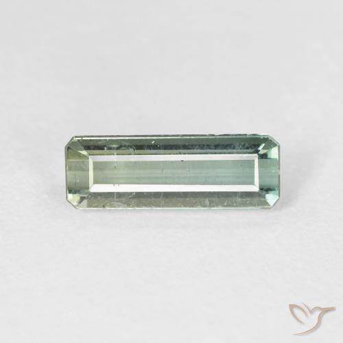 1.34ct 天然 薄いフォレストグリーン トルマリン, エメラルドカット, VS