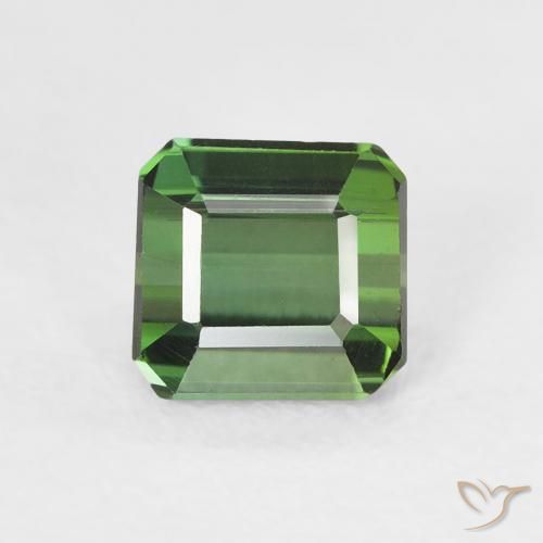 1.00ct 天然 Medium Dark-Green トルマリン, エメラルドカット, VVS-VS