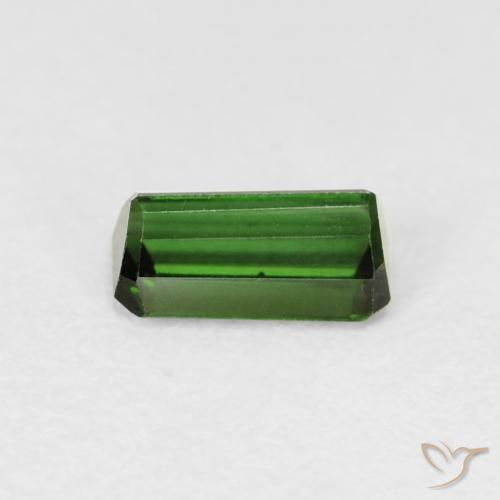 0.69カラットの天然Medium Dark-Greenトルマリン、八角形 / エメラルドカット、VVS-VS