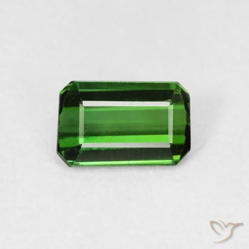 0.56ct 天然 Medium Dark-Green トルマリン, エメラルドカット, VVS-VS