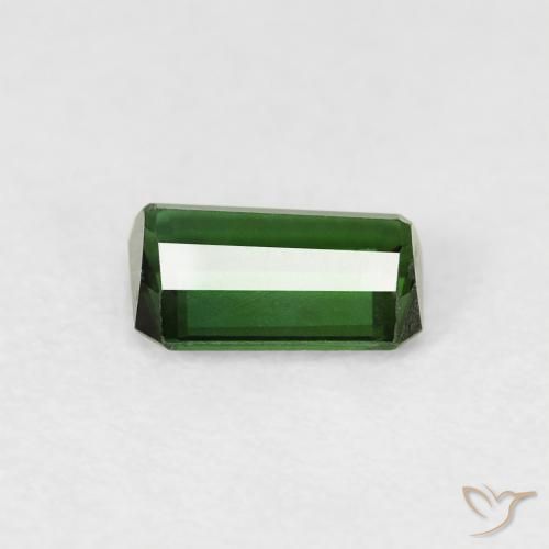 0.56カラットの天然Medium Dark-Greenトルマリン、八角形 / エメラルドカット、VVS-VS