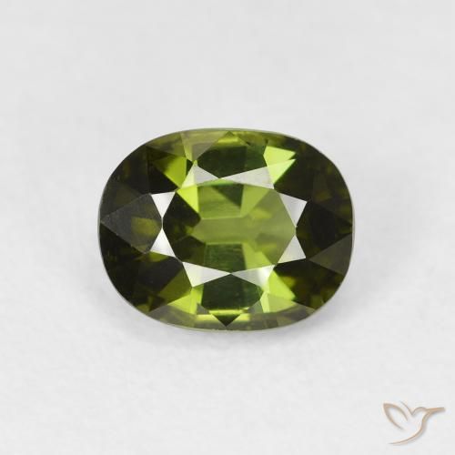 1.23ct 天然 海藻グリーン トルマリン, 楕円形, VS