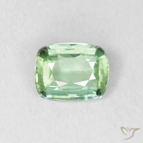 0.67ct 天然 ライトグリーン トルマリン, クッション, VS