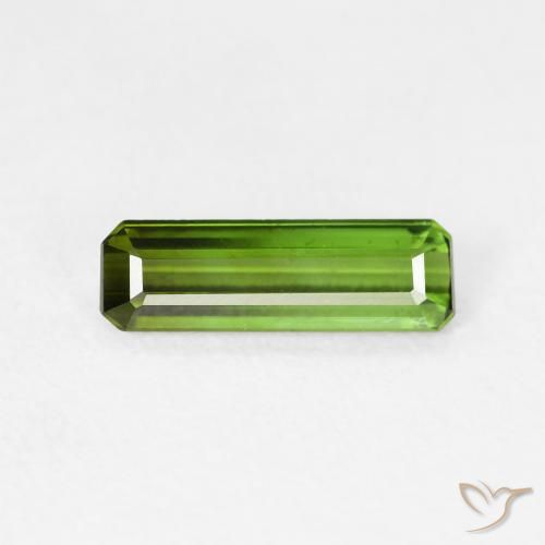 0.77ct 天然 ダークグリーン トルマリン, エメラルドカット, VVS-VS