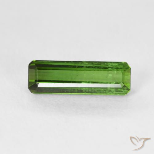 1.22ct 天然 ミディアムグリーン トルマリン, エメラルドカット, VS
