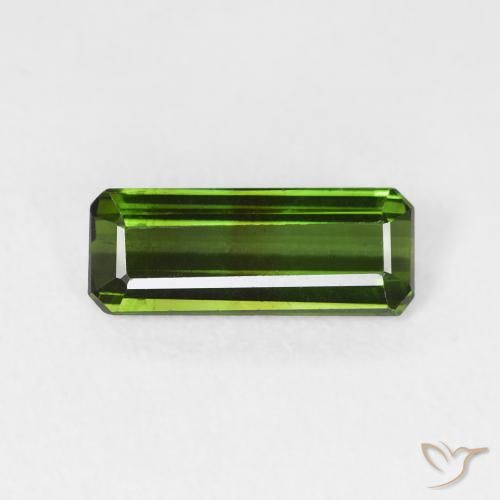 1.04ct 天然 フォレストグリーン トルマリン, エメラルドカット, VS