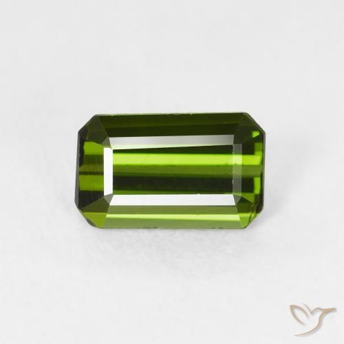 0.72ct 天然 フォレストグリーン トルマリン, エメラルドカット, VS