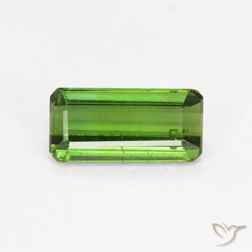 1.08ct 天然 ディープグリーン トルマリン, エメラルドカット, VS