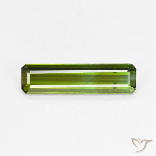1.06ct 天然 アースグリーン トルマリン, エメラルドカット, VVS-VS