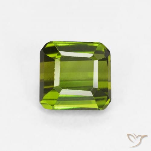 0.52ct 天然 ミディアムグリーン トルマリン, エメラルドカット, VVS-VS