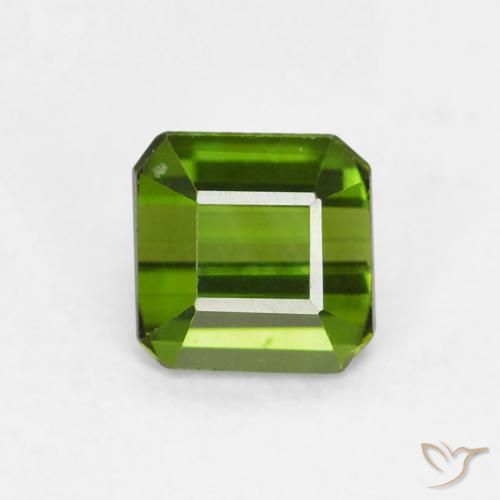 0.62ct 天然 フォレストグリーン トルマリン, エメラルドカット, VVS