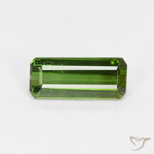 1.01ct 天然 ダークグリーン トルマリン, エメラルドカット, VS