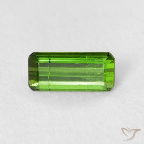 0.59ct 天然 ミディアムグリーン トルマリン, エメラルドカット, VS-SI