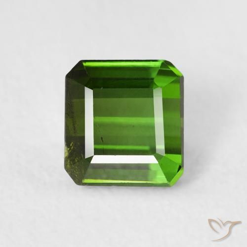 0.80ct 天然 フォレストグリーン トルマリン, エメラルドカット, VS