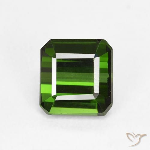 0.90ct 天然 フォレストグリーン トルマリン, エメラルドカット, VVS
